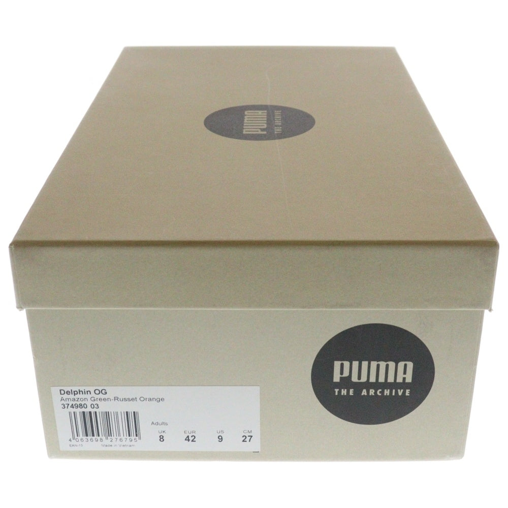 PUMA(プーマ) DELPHIN OG デルフィン OG スウェードローカットスニーカー グリーン/オレンジ US9/27cm 374980-03