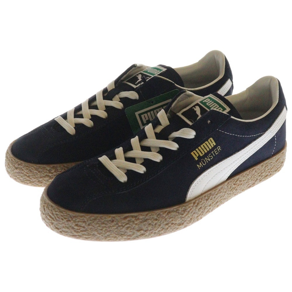 PUMA(プーマ) MUENSTER OG ミュンスター OG スウェードローカットスニーカー ネイビー/ホワイト US9/27cm 384218-01