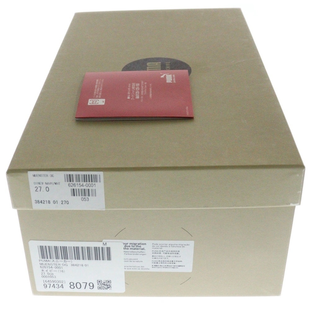 PUMA(プーマ) MUENSTER OG ミュンスター OG スウェードローカットスニーカー ネイビー/ホワイト US9/27cm 384218-01