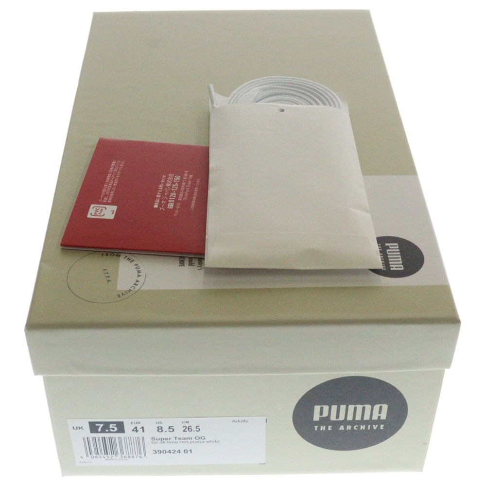 PUMA(プーマ) SUPER TEAM OG スーパーチーム OG スウェードローカットスニーカー レッド/ホワイト US8.5/26.5cm 390424-01