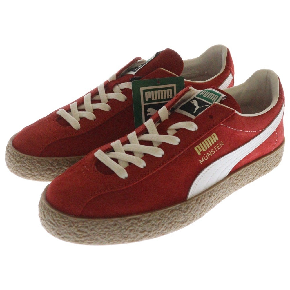 PUMA(プーマ) MUENSTER OG ミュンスター OG スウェードローカットスニーカー レッド/ホワイト US9/27cm 384218-02
