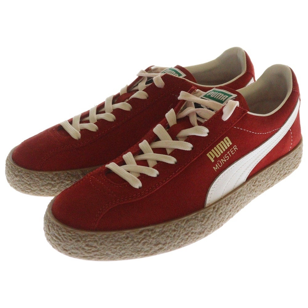 PUMA(プーマ) MUENSTER OG ミュンスター OG スウェードローカットスニーカー レッド/ホワイト US9/27cm 384218-02