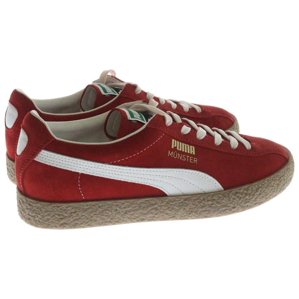 PUMA(プーマ) MUENSTER OG ミュンスター OG スウェードローカットスニーカー レッド/ホワイト US9/27cm 384218-02