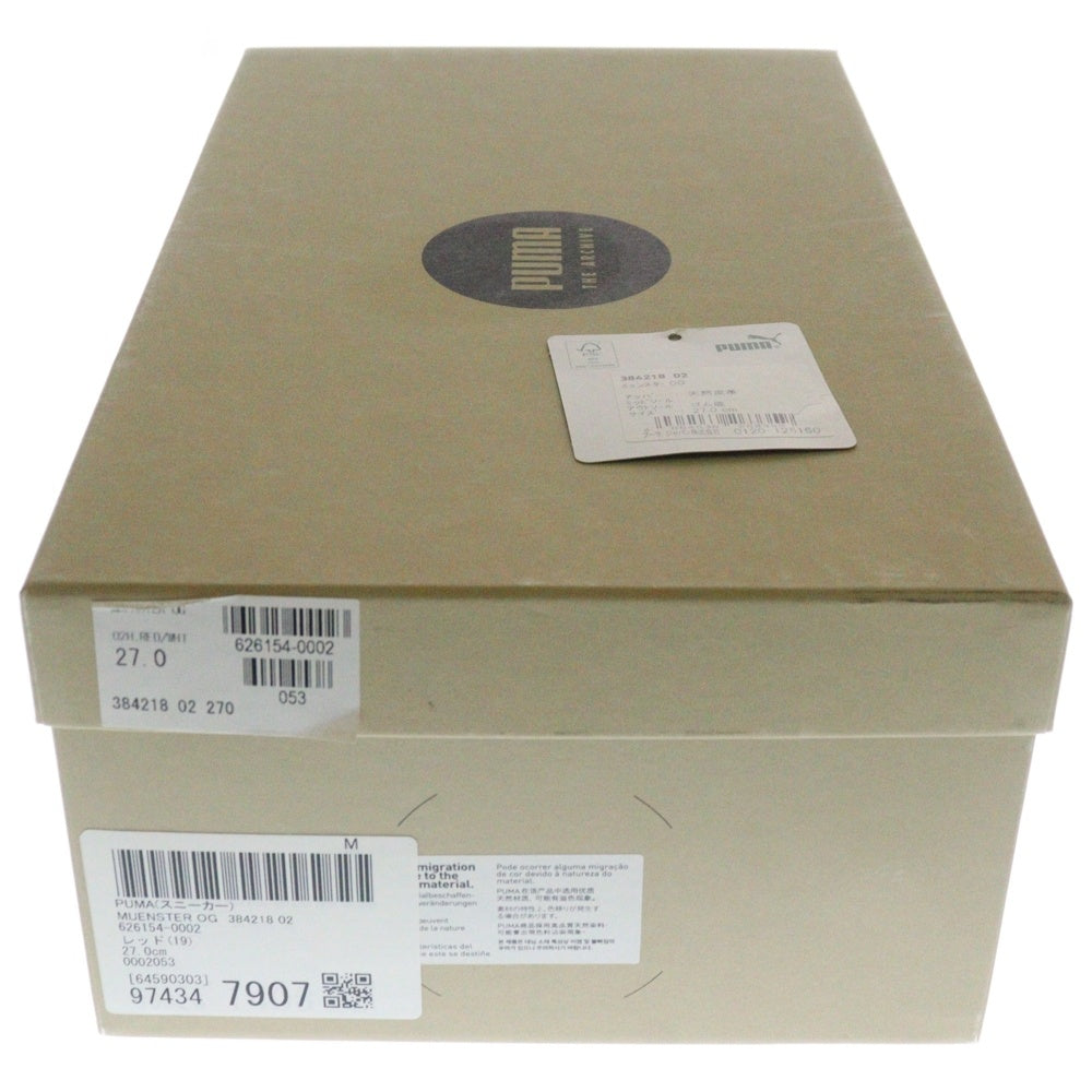 PUMA(プーマ) MUENSTER OG ミュンスター OG スウェードローカットスニーカー レッド/ホワイト US9/27cm 384218-02
