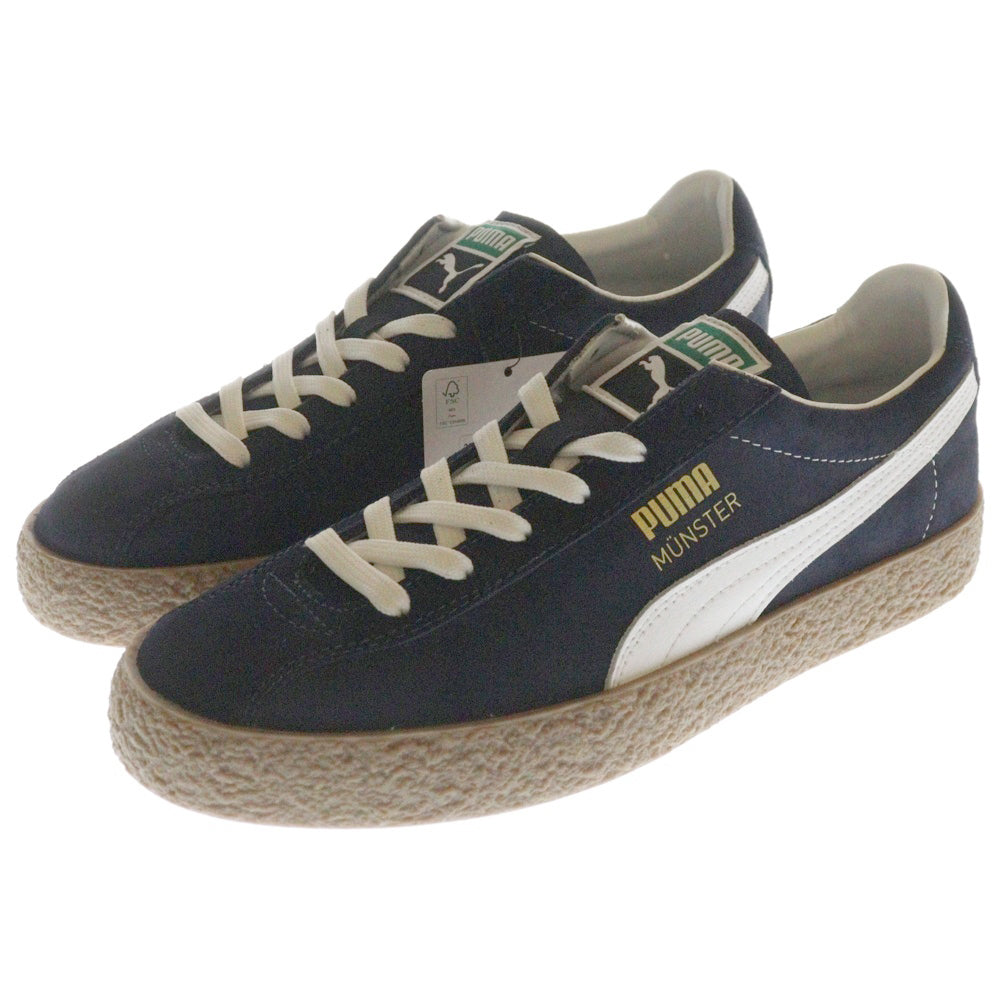PUMA(プーマ) MUENSTER OG ミュンスター OG スウェードローカットスニーカー ネイビー/ホワイト US9/27cm 384218-01