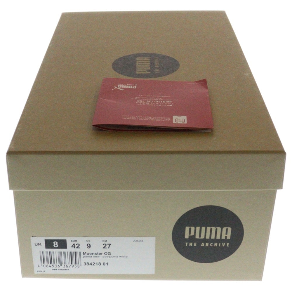 PUMA(プーマ) MUENSTER OG ミュンスター OG スウェードローカットスニーカー ネイビー/ホワイト US9/27cm 384218-01
