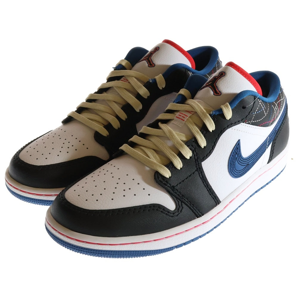NIKE(ナイキ) AIR JORDAN 1 LOW SE SASHIKO エアジョーダン1 刺し子 ローカットスニーカー ホワイト/ブルー US9/27cm FV3622-141