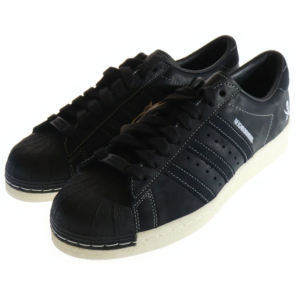 adidas(アディダス) ×NEIGHBORHOOD SUPERSTAR N 2005 ネイバーフッド スーパースター ローカットスニーカー ブラック US9/27cm ID8650