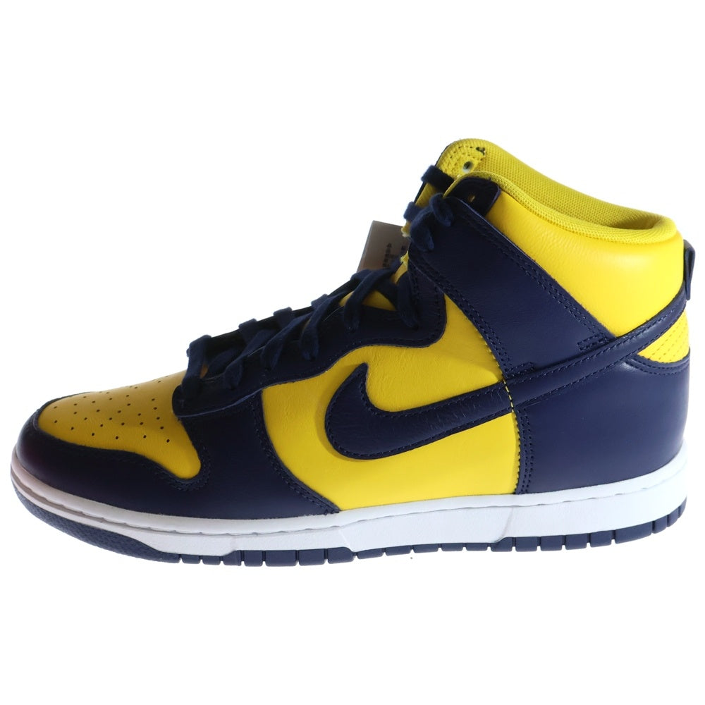 NIKE(ナイキ) DUNK HIGH RETRO SE MICHIGAN ダンク ミシガン ハイカットスニーカー イエロー/ネイビー US9/27cm HF3143-700