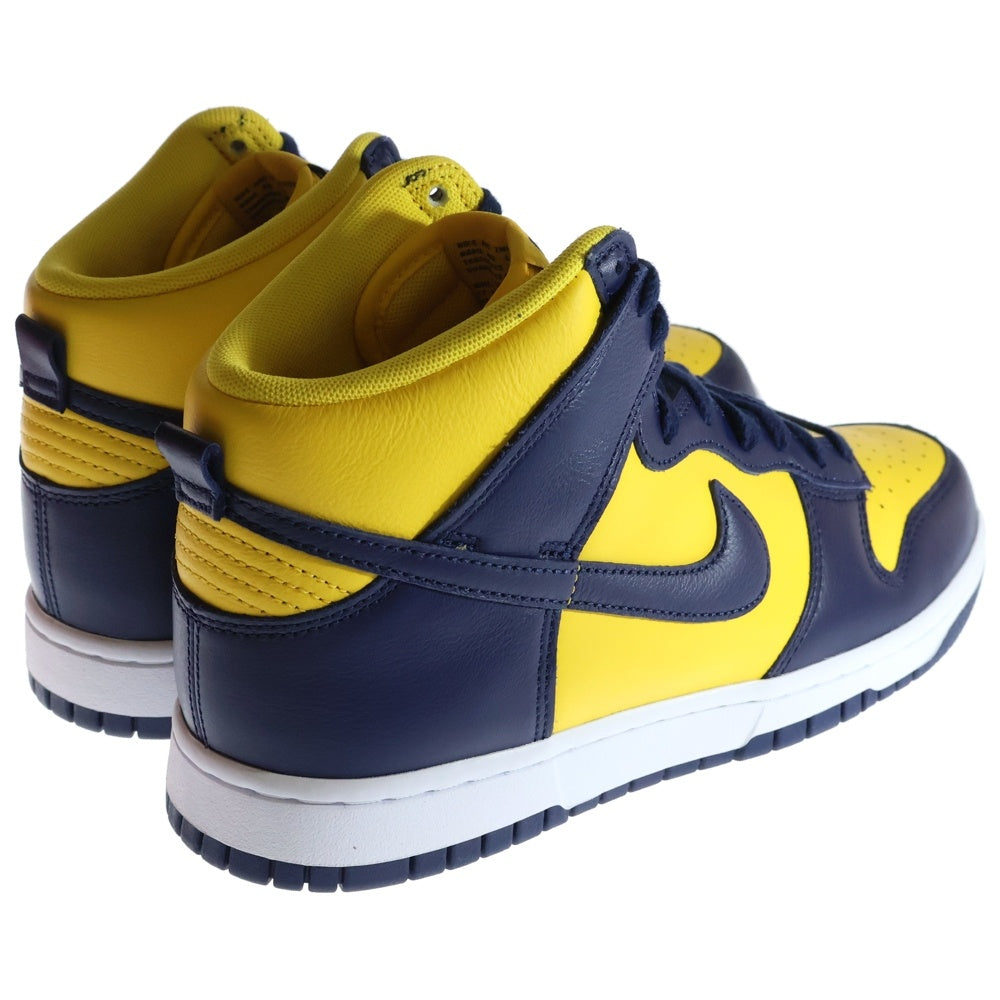 NIKE(ナイキ) DUNK HIGH RETRO SE MICHIGAN ダンク ミシガン ハイカットスニーカー イエロー/ネイビー US9/27cm HF3143-700