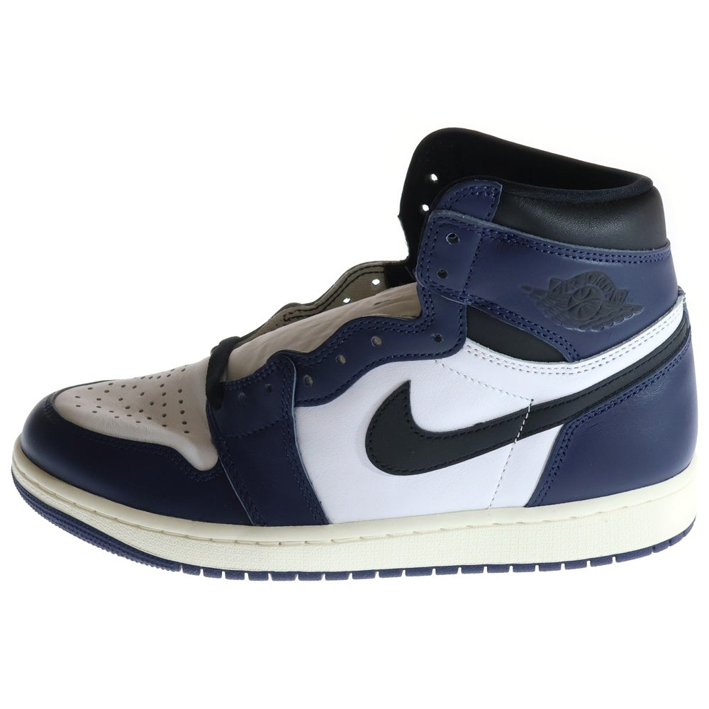NIKE(ナイキ) AIR JORDAN 1 RETRO HIGH OG MIDNIGHT NAVY エアジョーダン 1 レトロ ミッドナイト ネイビー ハイカットスニーカー ホワイト/ネイビー US9/27cm DZ5485-401