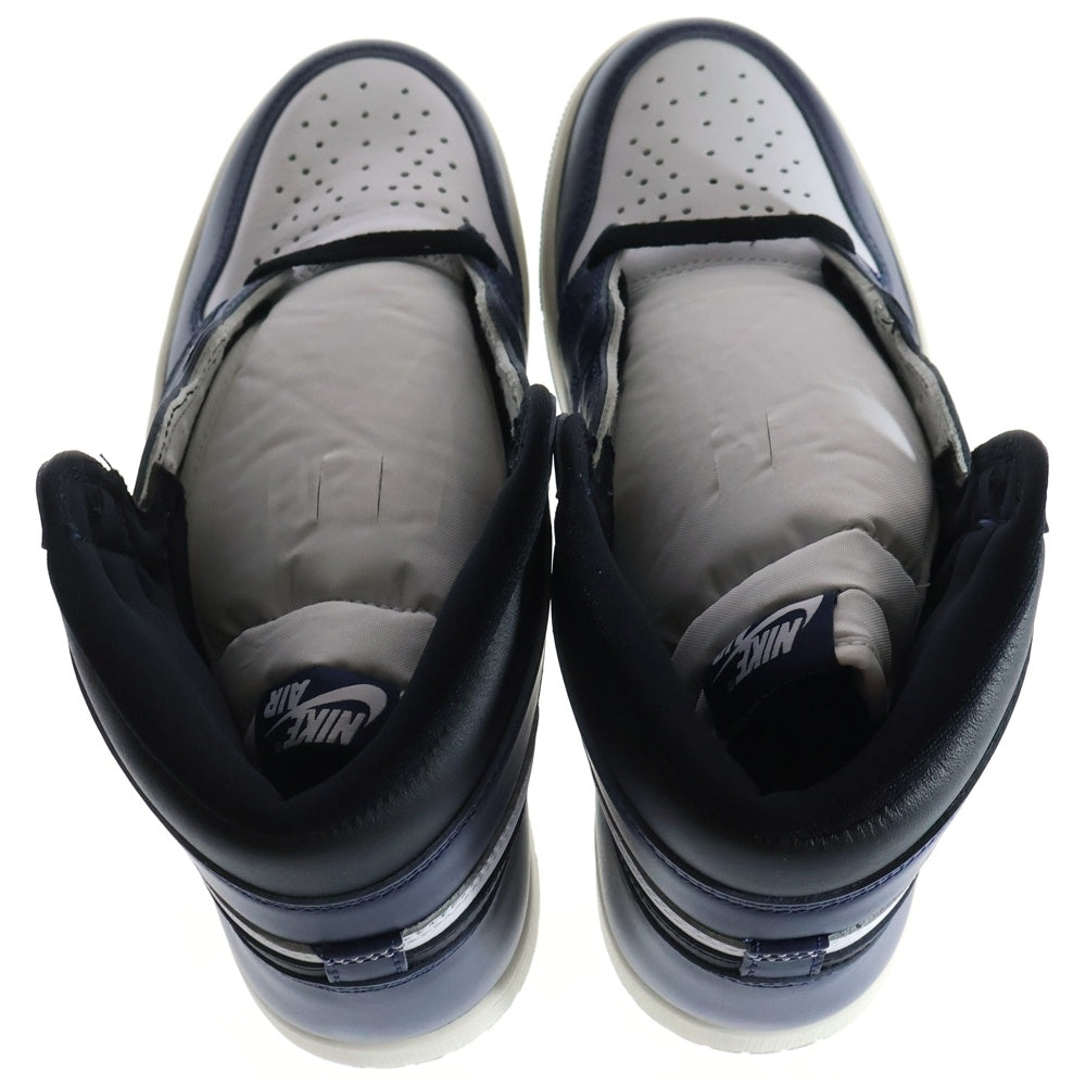 NIKE(ナイキ) AIR JORDAN 1 RETRO HIGH OG MIDNIGHT NAVY エアジョーダン 1 レトロ ミッドナイト ネイビー ハイカットスニーカー ホワイト/ネイビー US9/27cm DZ5485-401