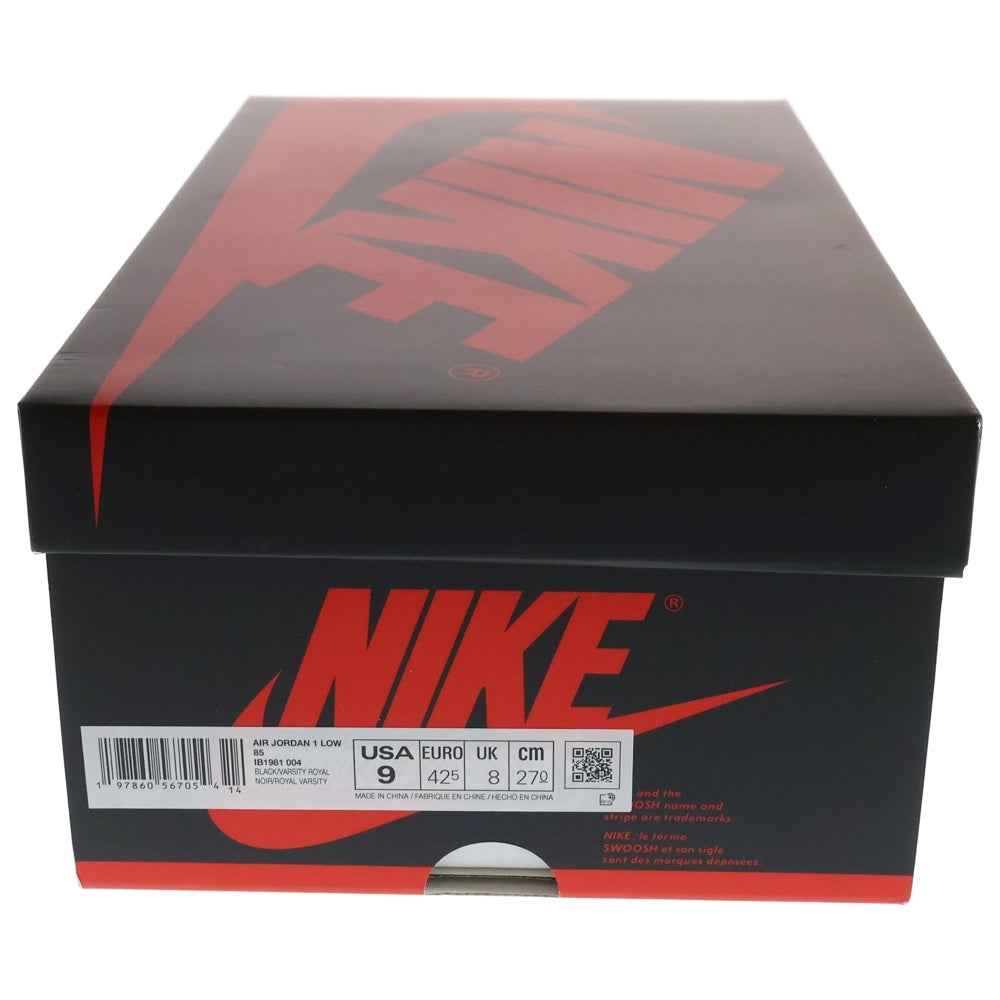 NIKE(ナイキ) AIR JORDAN 1 LOW 85 ROYAL エアジョーダン ロイヤル ローカットスニーカー ブラック/ブルー US9/27cm IB1981-004