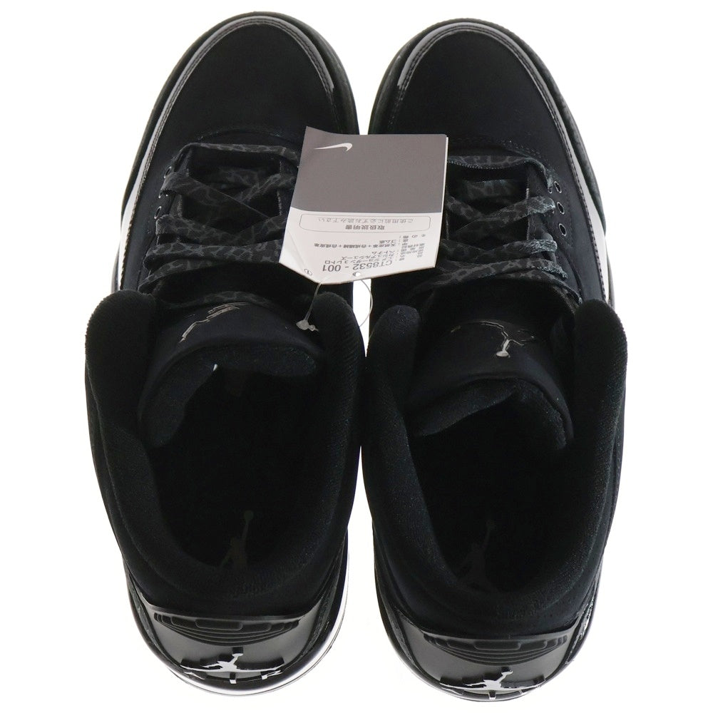 NIKE(ナイキ) AIR JORDAN 3 RETRO BLACK CAT エアジョーダン3 レトロ ブラックキャット ハイカットスニーカー ブラック US9/27cm CT8532-001