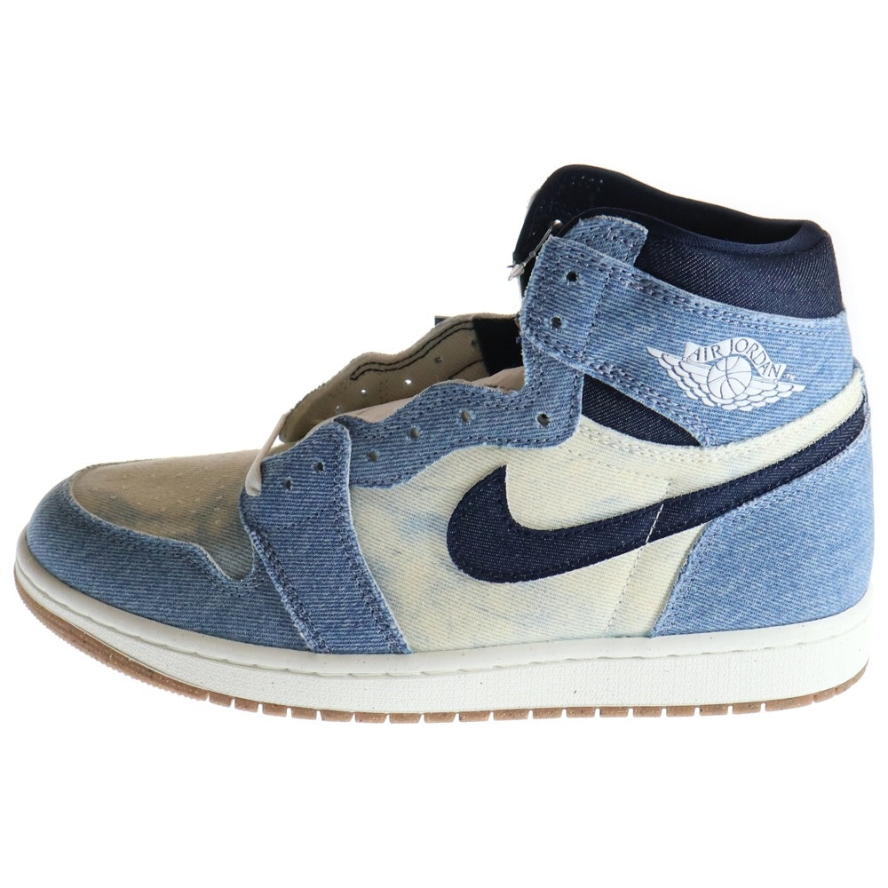 NIKE(ナイキ) AIR JORDAN 1 RETRO HIGH OG DENIM エアジョーダン 1 レトロ デニム ハイカットスニーカー インディゴ US9/27cm FQ2947-100