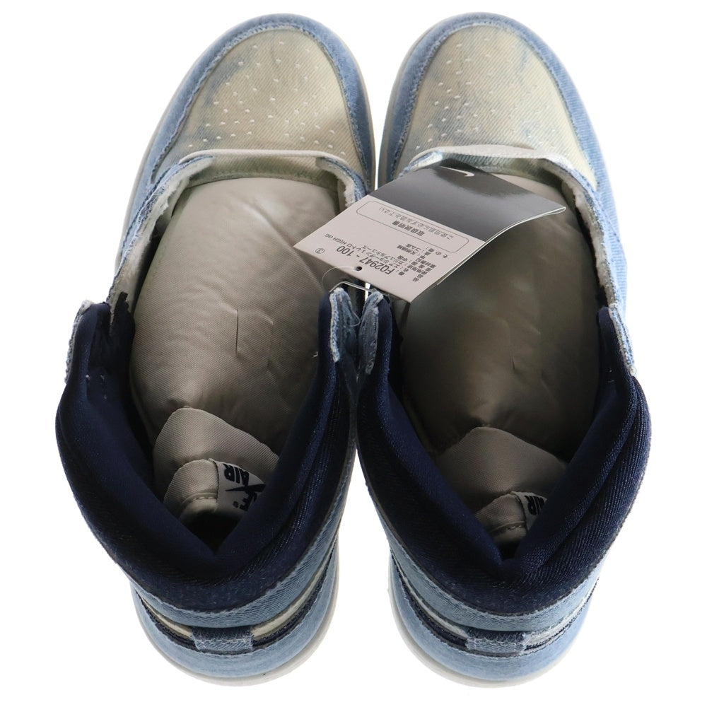 NIKE(ナイキ) AIR JORDAN 1 RETRO HIGH OG DENIM エアジョーダン 1 レトロ デニム ハイカットスニーカー インディゴ US9/27cm FQ2947-100