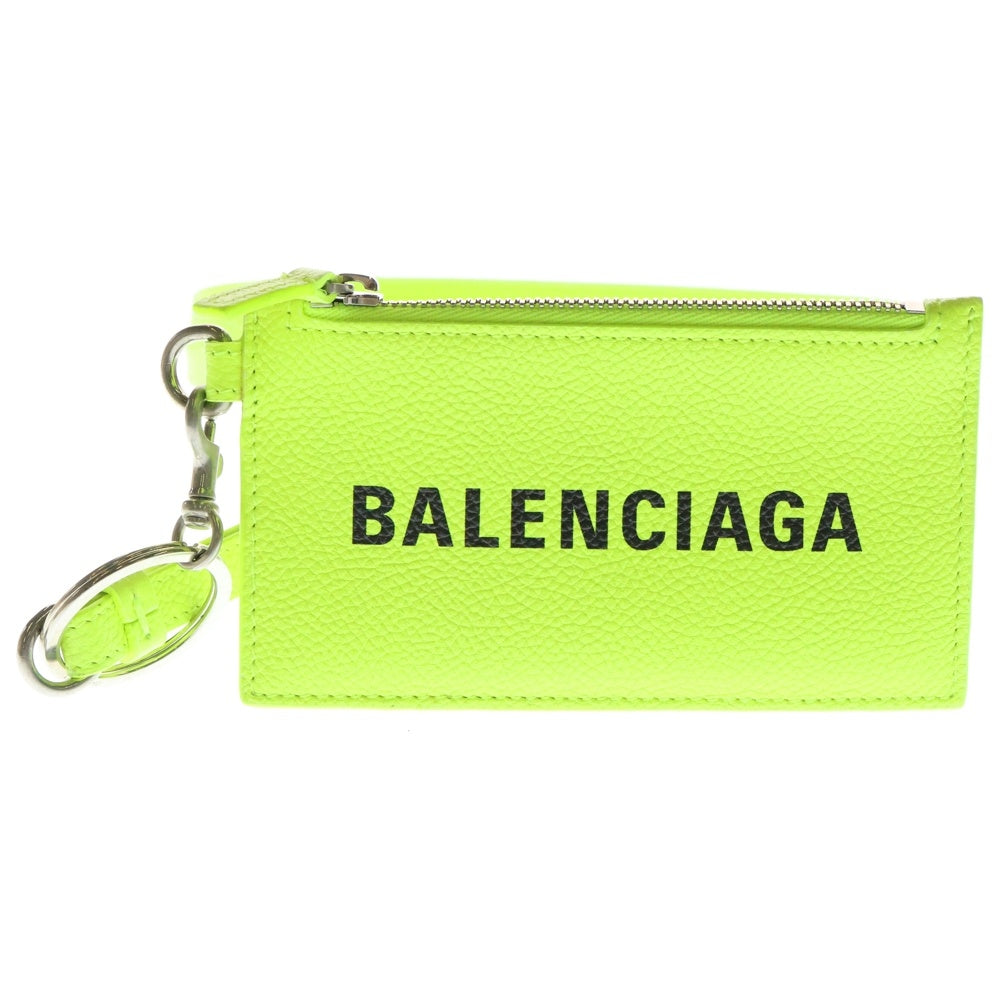 BALENCIAGA(バレンシアガ) ロゴ レザー カードケース コインケース イエロー 594548