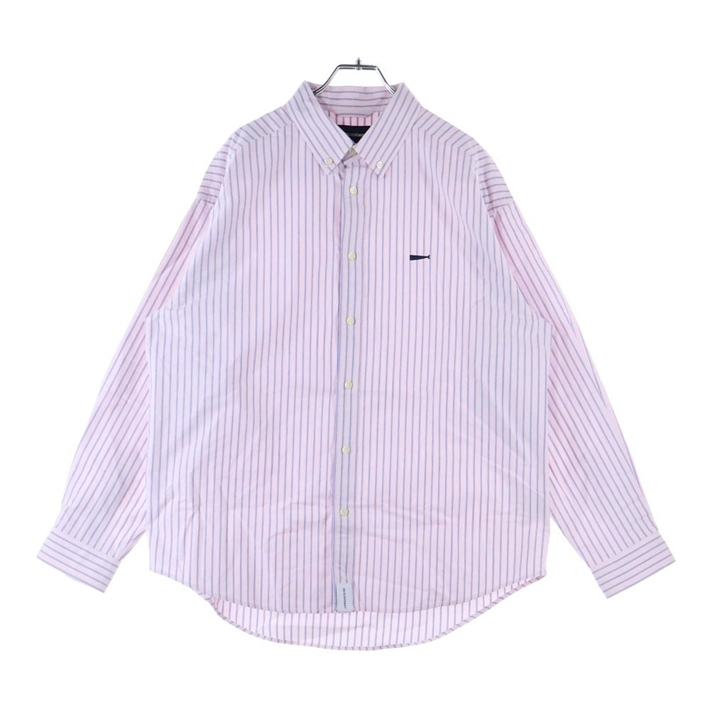 DESCENDANT(ディセンダント) KENNEDY'S STRIPE B.D LS SHIRT ケネディーズ ストライプ ボタンダウン 長袖シャツ ピンク/ブルー