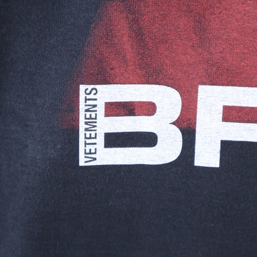 VETEMENTS(ヴェトモン) 18AW BFRND インサイドアウト クルーネック長袖Tシャツ カットソー ブラック MAH19TR204
