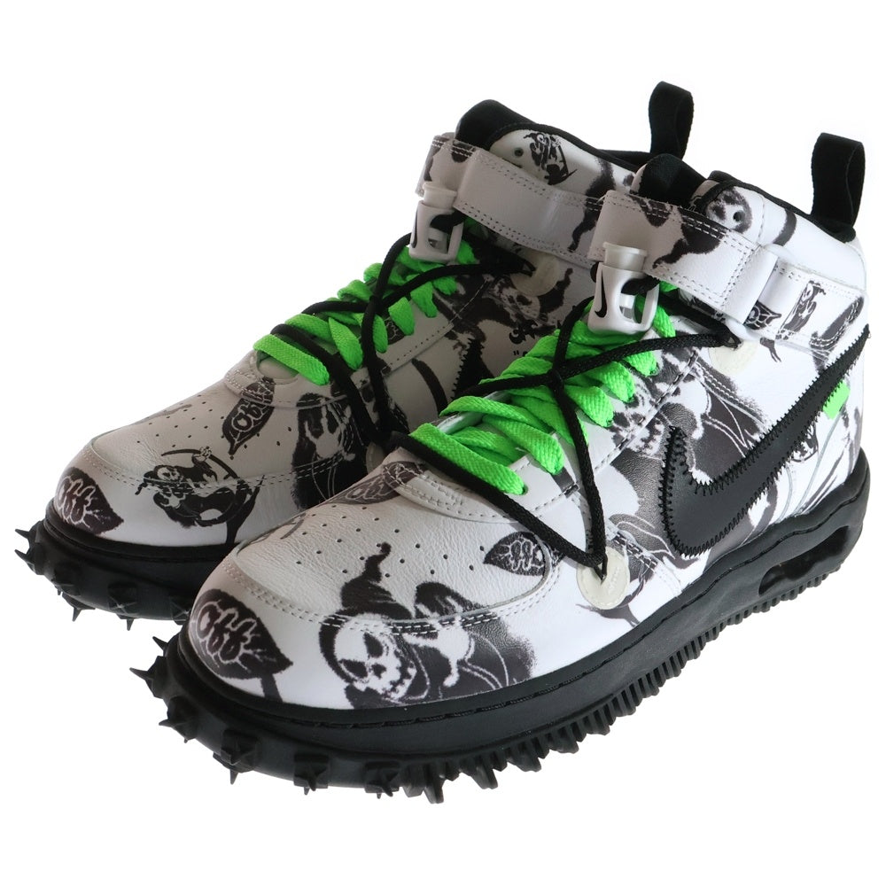 NIKE(ナイキ) ×OFF-WHITE AIR FORCE 1 MID Grim Reaper オフホワイト エアフォースワン ミッドカットスニーカー ブラック/ホワイト US11.5/29.5cm DR0500-102