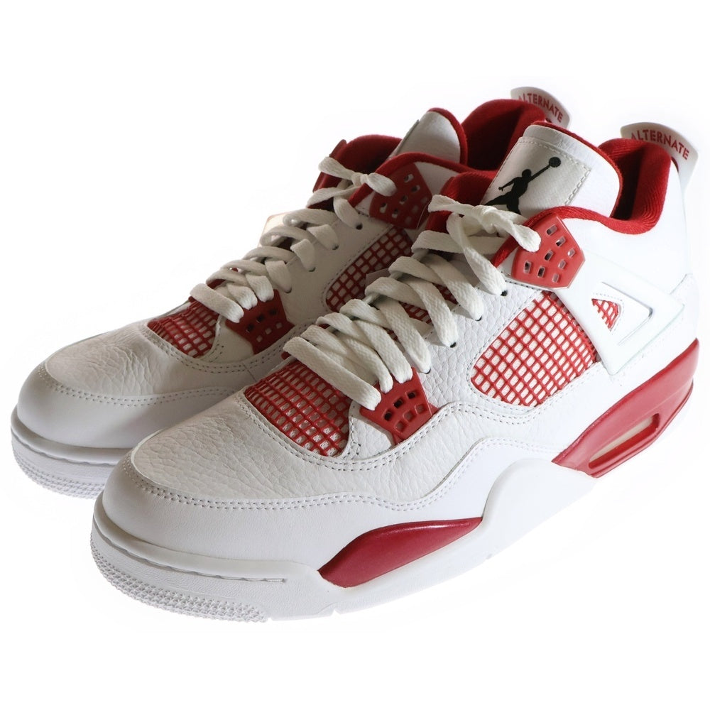 NIKE(ナイキ) 【観賞用2015年】 AIR JORDAN 4 RETRO ALTERNATE 89 エアジョーダン4 レトロ オルタネイト89 ハイカットスニーカー ホワイト/レッド US12/30cm 308497-106