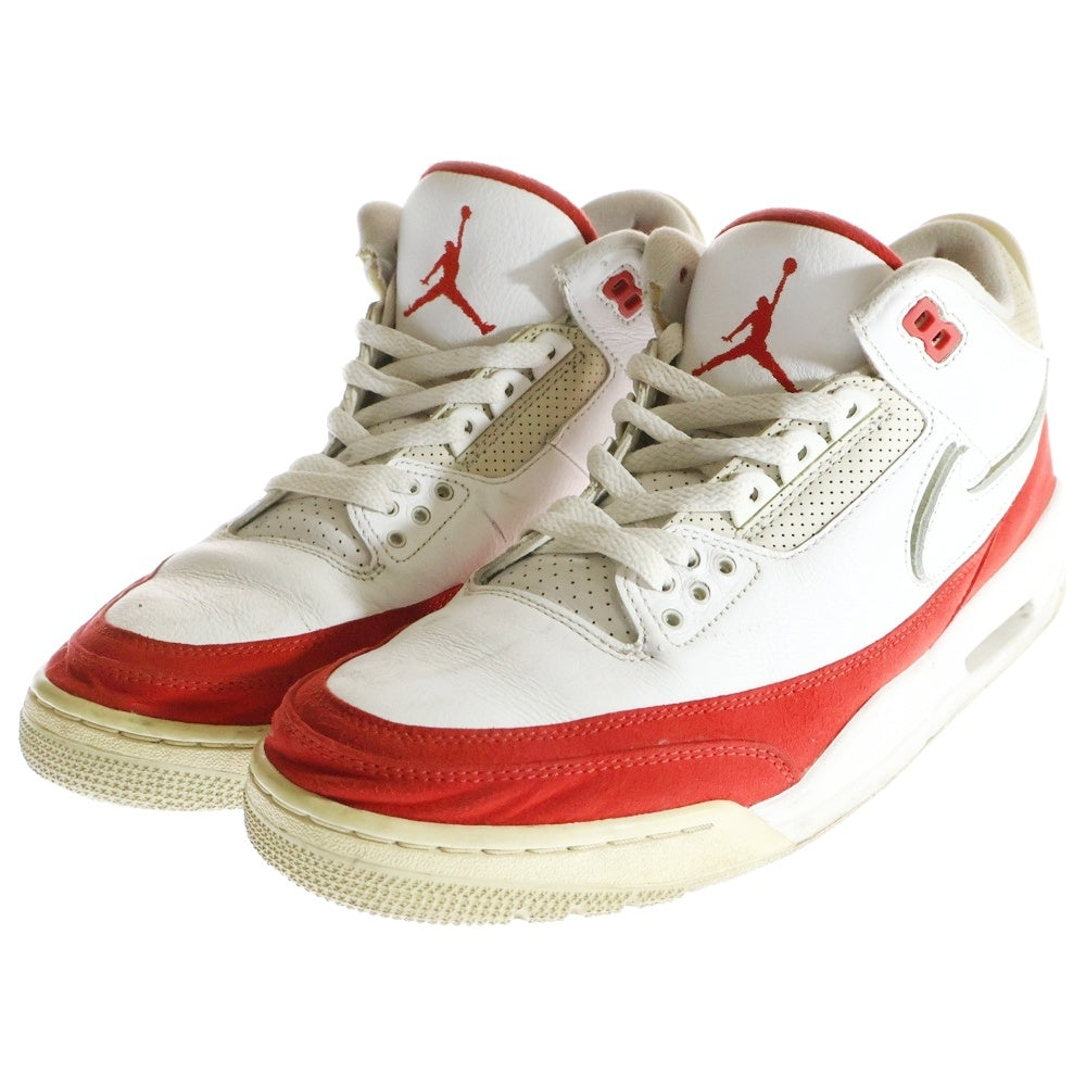 NIKE(ナイキ) AIR JORDAN 3 RETRO TINKER WHITE UNIVERSITY RED エアジョーダン3 レトロ ティンカー ユニバーシティ レッド ハイカットスニーカー US10.5/28.5cm CJ0939-100