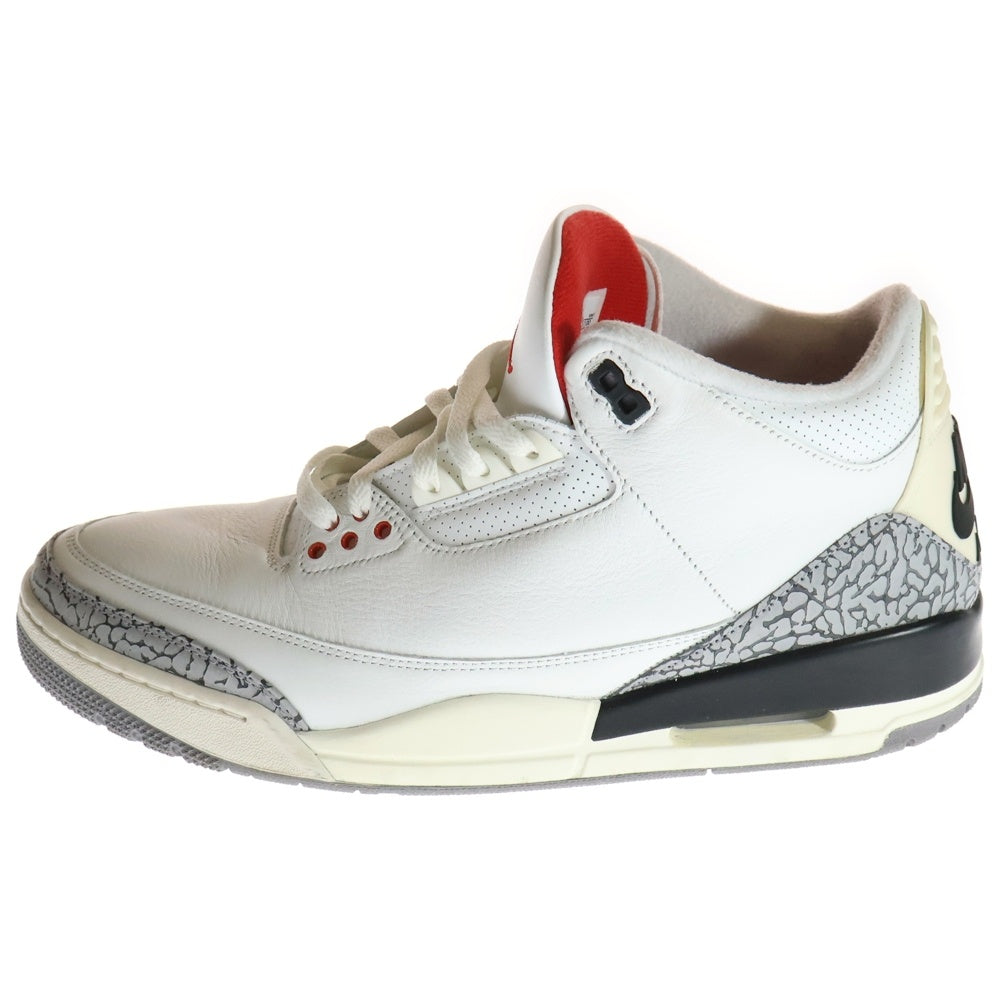 NIKE(ナイキ) AIR JORDAN 3 RETRO WHITE CEMENT REIMAGINED エアジョーダン3 レトロ セメント ホワイト リイマジンド ハイカットスニーカー ホワイト US12/30cm DN3707-100