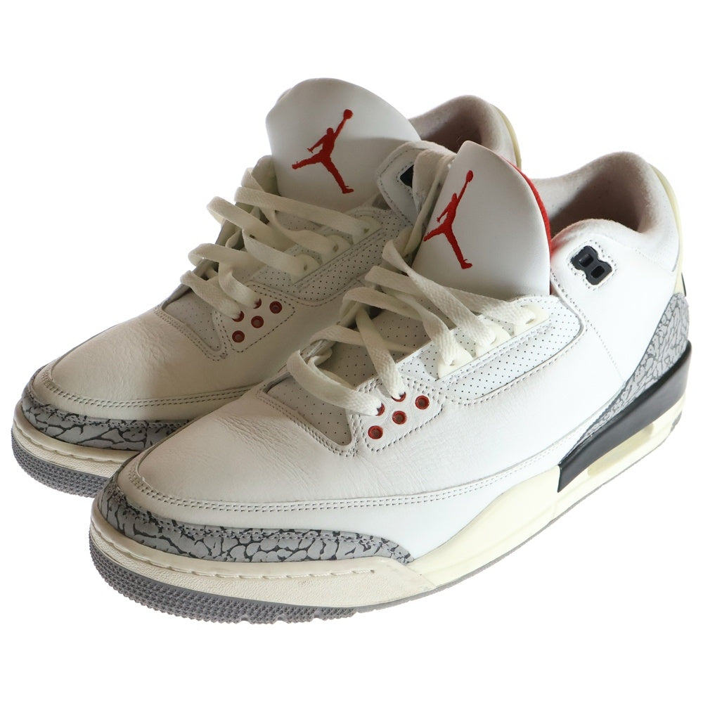 NIKE(ナイキ) AIR JORDAN 3 RETRO WHITE CEMENT REIMAGINED エアジョーダン3 レトロ セメント ホワイト リイマジンド ハイカットスニーカー ホワイト US12/30cm DN3707-100