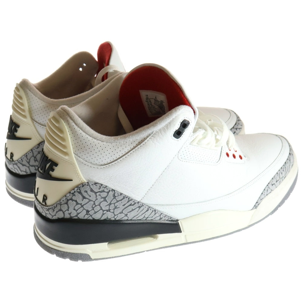NIKE(ナイキ) AIR JORDAN 3 RETRO WHITE CEMENT REIMAGINED エアジョーダン3 レトロ セメント ホワイト リイマジンド ハイカットスニーカー ホワイト US12/30cm DN3707-100