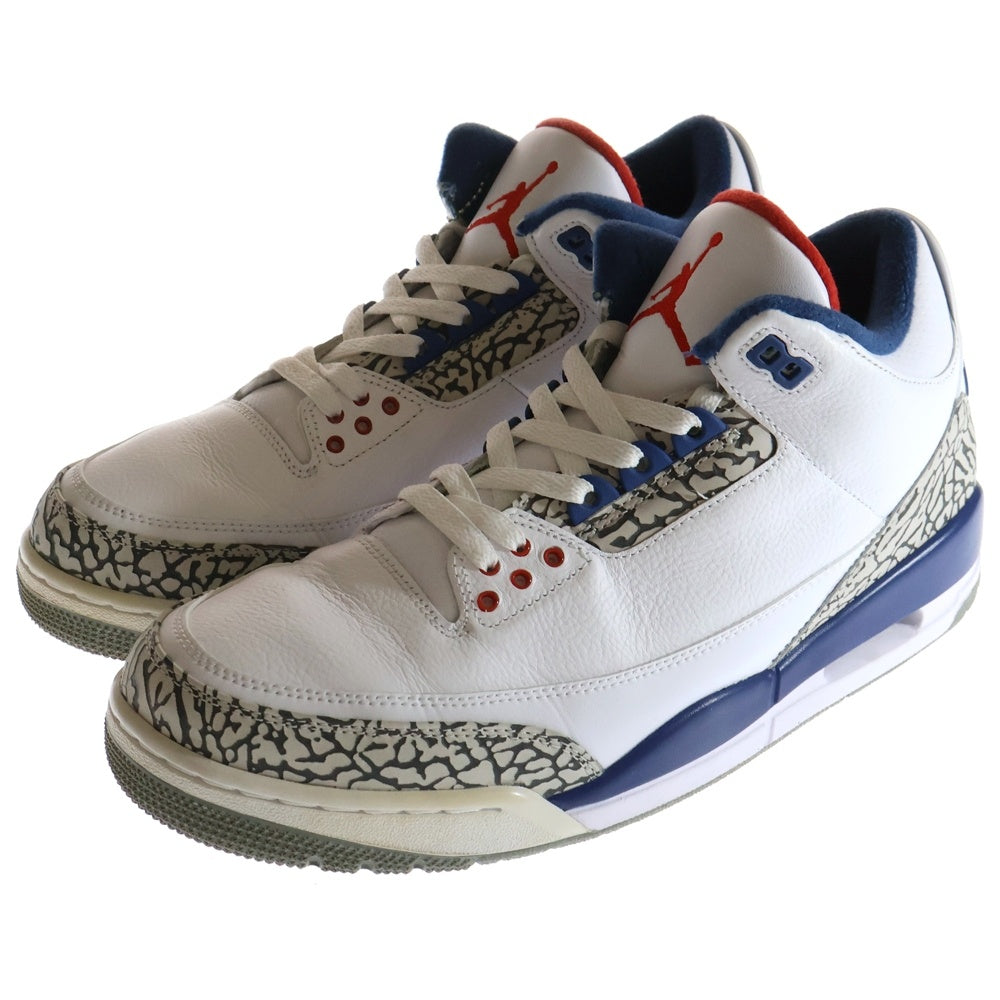 NIKE(ナイキ) AIR JORDAN 3 RETRO TRUE BLUE エアジョーダン3 レトロ トゥルー ブルー ハイカットスニーカー ホワイト/ブルー US11/29cm 854262-106