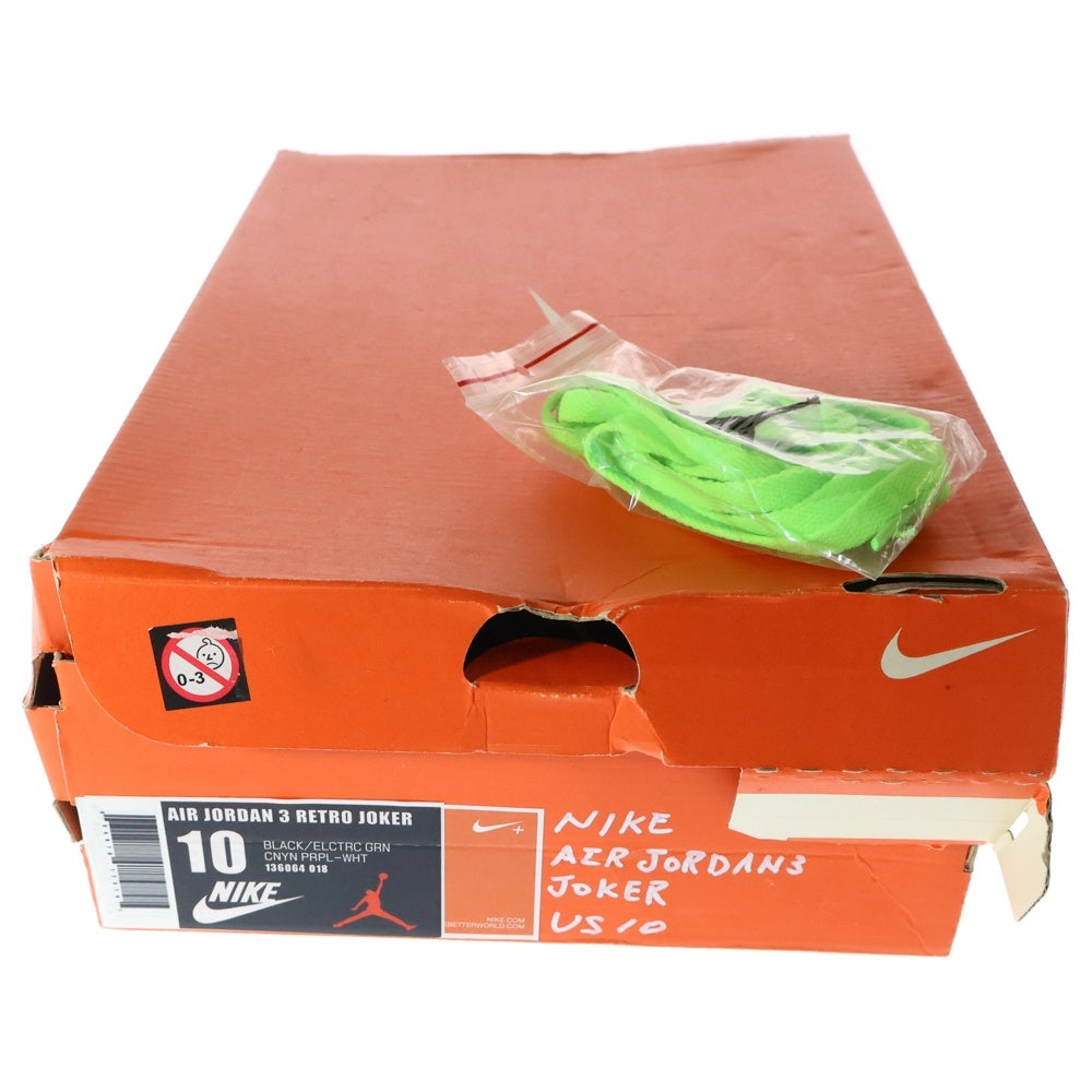 NIKE(ナイキ) 【観賞用2013年製】 AIR JORDAN 3 RETRO エアジョーダン3 レトロ ハイカットスニーカー ブラック US10/28cm 136064-018