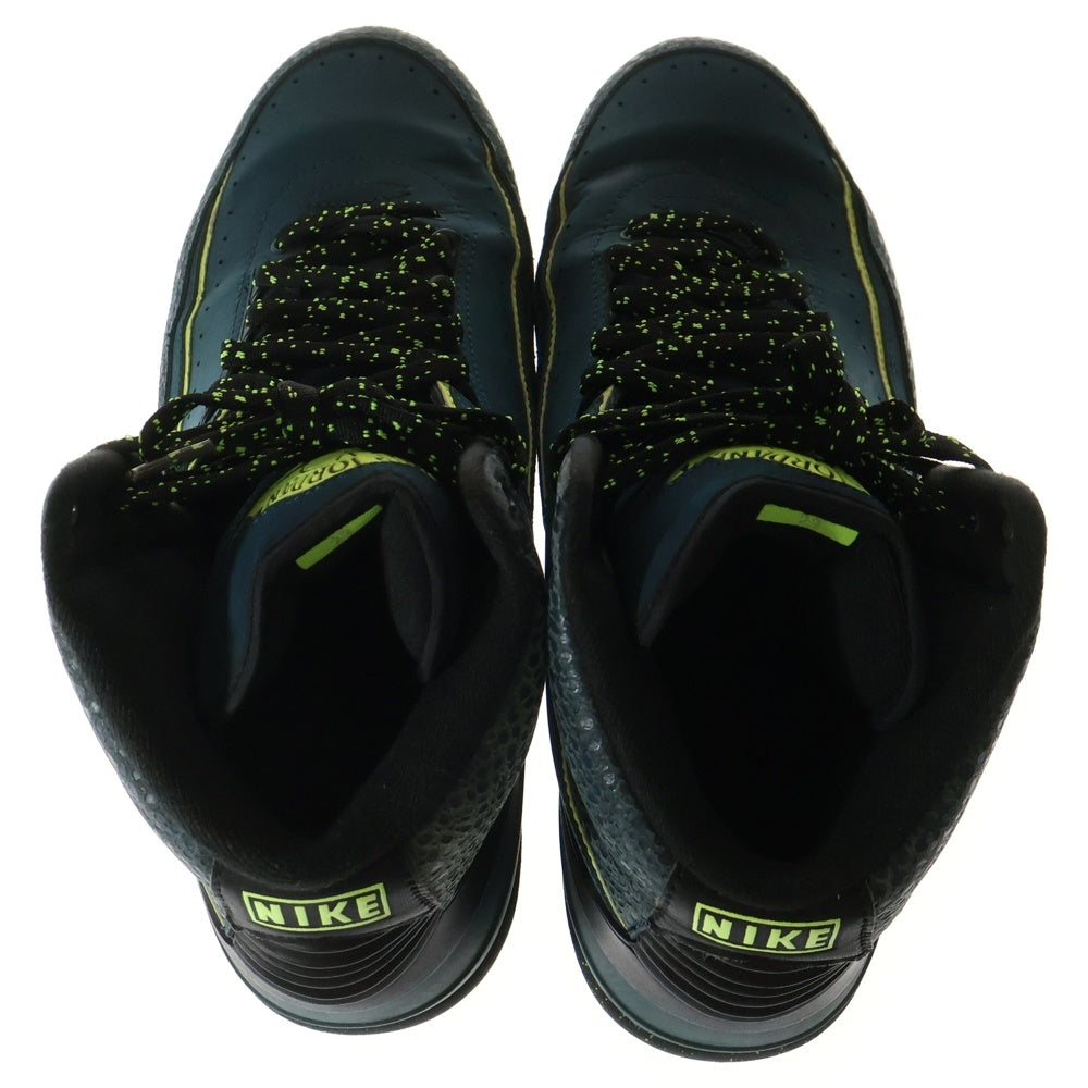 NIKE(ナイキ) 【観賞用 2014年製】AIR JORDAN 2 RETRO NIGHTSHADE エアジョーダン 2 レトロ ナイトシェイド ハイカットスニーカー ネイビー/イエロー US11/29cm 385475-303