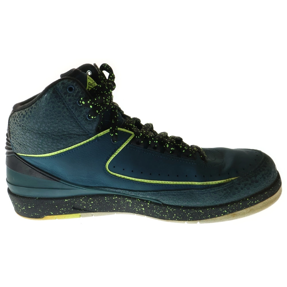 NIKE(ナイキ) 【観賞用 2014年製】AIR JORDAN 2 RETRO NIGHTSHADE エアジョーダン 2 レトロ ナイトシェイド ハイカットスニーカー ネイビー/イエロー US11/29cm 385475-303