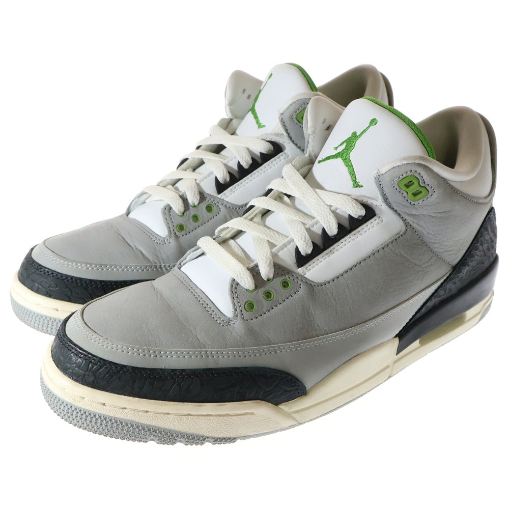 NIKE(ナイキ) AIR JORDAN 3 RETRO CHLOROPHYLL エアジョーダン 3 レトロ クロロフィル ローカットスニーカー グレー US11/29cm 136064-006