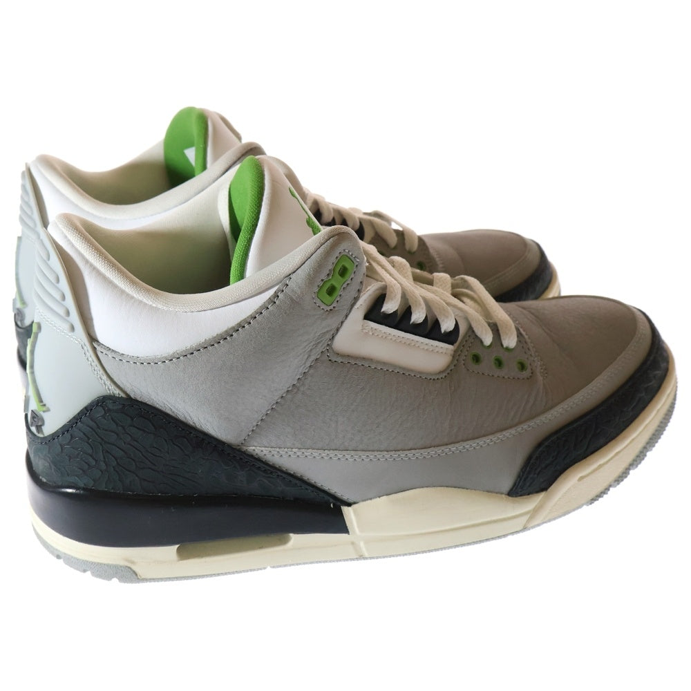 NIKE(ナイキ) AIR JORDAN 3 RETRO CHLOROPHYLL エアジョーダン 3 レトロ クロロフィル ローカットスニーカー グレー US11/29cm 136064-006