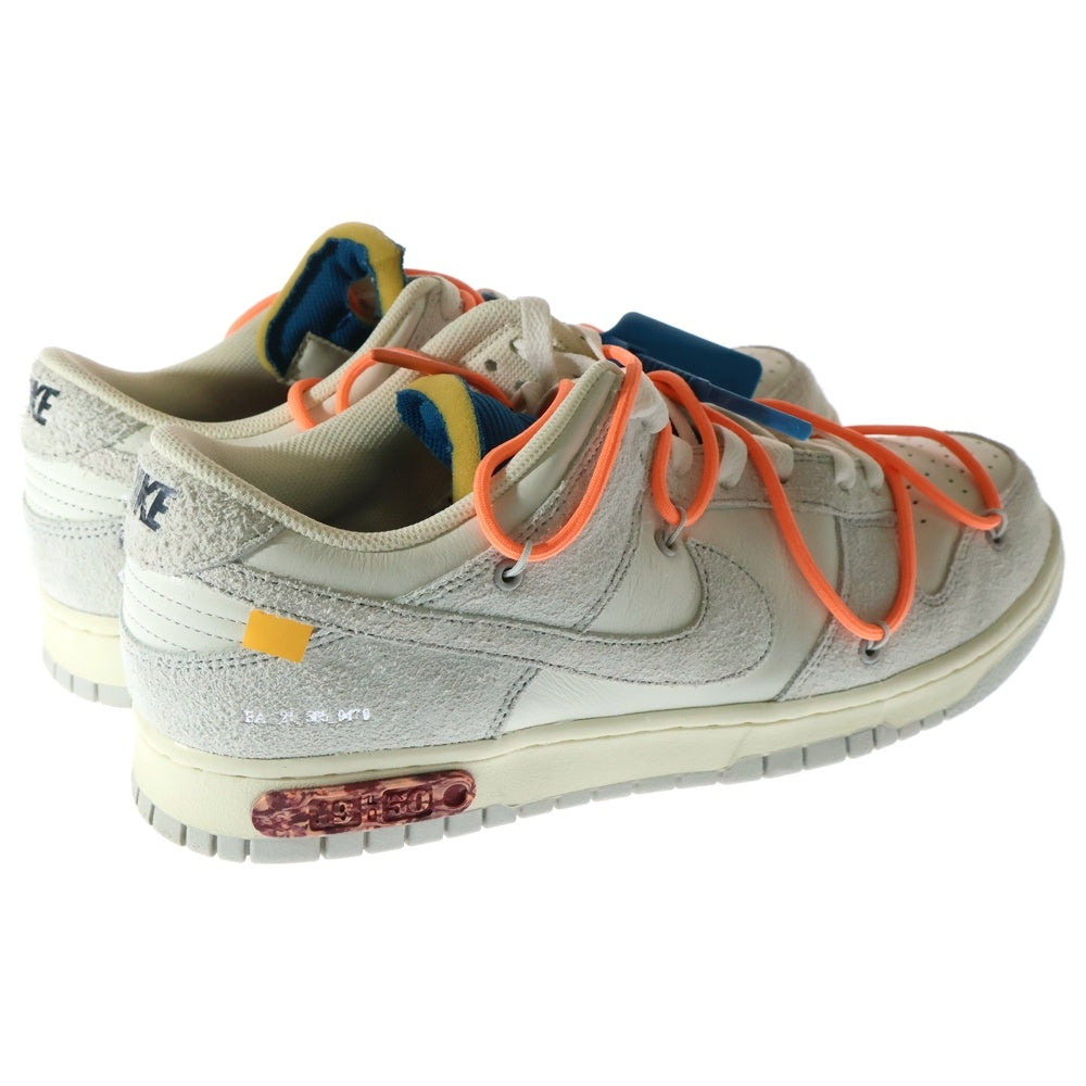 NIKE(ナイキ) ×OFF WHITE DUNK LOW The 50 Collection Lot 19 オフホワイト ダンクロー ローカットスニーカーシューズ グレー/オレンジ US12/30cm DJ0950-119