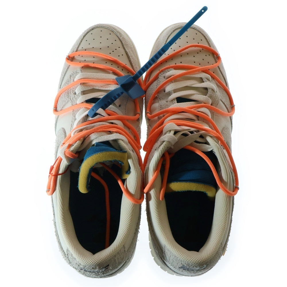 NIKE(ナイキ) ×OFF WHITE DUNK LOW The 50 Collection Lot 19 オフホワイト ダンクロー ローカットスニーカーシューズ グレー/オレンジ US12/30cm DJ0950-119