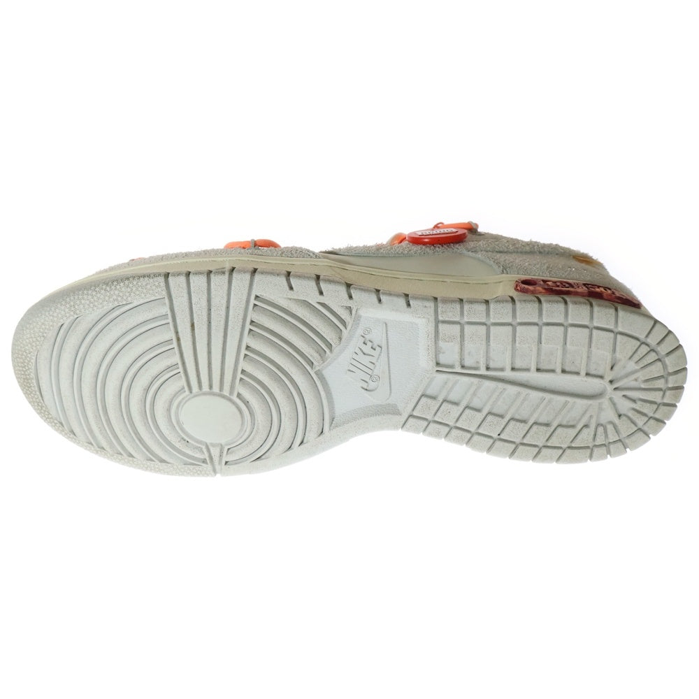 NIKE(ナイキ) ×OFF WHITE DUNK LOW The 50 Collection Lot 19 オフホワイト ダンクロー ローカットスニーカーシューズ グレー/オレンジ US12/30cm DJ0950-119