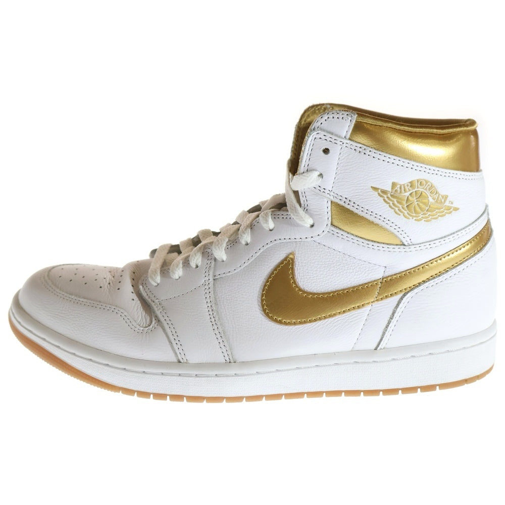 NIKE(ナイキ) WMNS AIR JORDAN 1 RETRO HIGH OG METALLIC GOLD ウィメンズ エアジョーダン1 レトロ ハイ OG メタリックゴールド ハイカットスニーカー US12/29cm FD2596-107