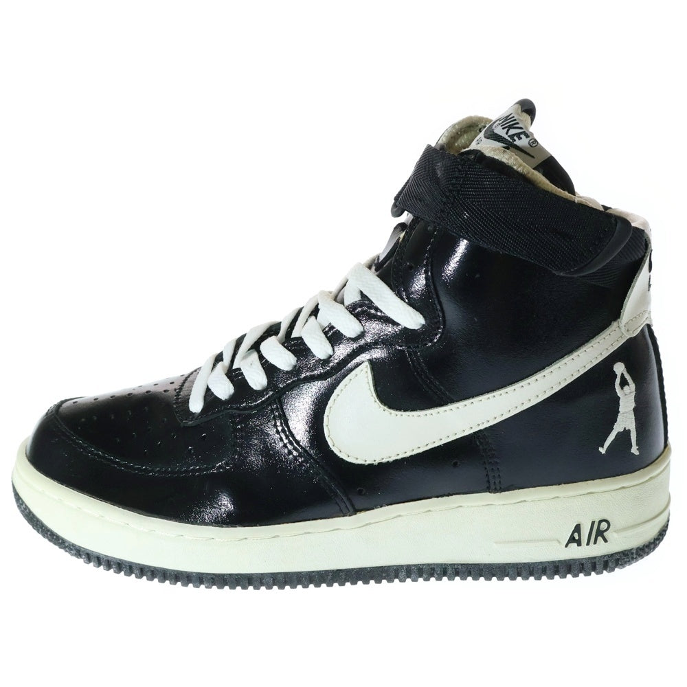 NIKE(ナイキ) 【観賞用2001年製】 AIR FORCE 1 HIGH SHEED エアフォース 1 パテントハイカットスニーカーシューズ ブラック/ホワイト US9/27cm 302640-011