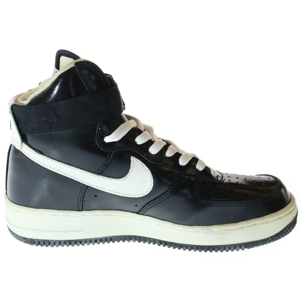 NIKE(ナイキ) 【観賞用2001年製】 AIR FORCE 1 HIGH SHEED エアフォース 1 パテントハイカットスニーカーシューズ ブラック/ホワイト US9/27cm 302640-011