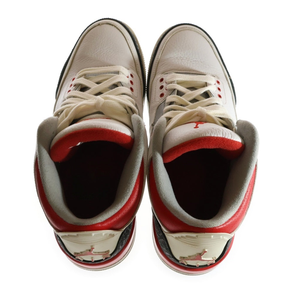NIKE(ナイキ) 【観賞用2013年製】 AIR JORDAN 3 RETRO FIRE RED エアジョーダン3 レトロ ファイヤーレッド ハイカットスニーカー ホワイト/レッド US10.5/28.5cm 136064-120