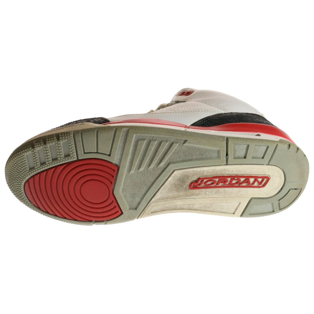 NIKE(ナイキ) 【観賞用2013年製】 AIR JORDAN 3 RETRO FIRE RED エアジョーダン3 レトロ ファイヤーレッド ハイカットスニーカー ホワイト/レッド US10.5/28.5cm 136064-120