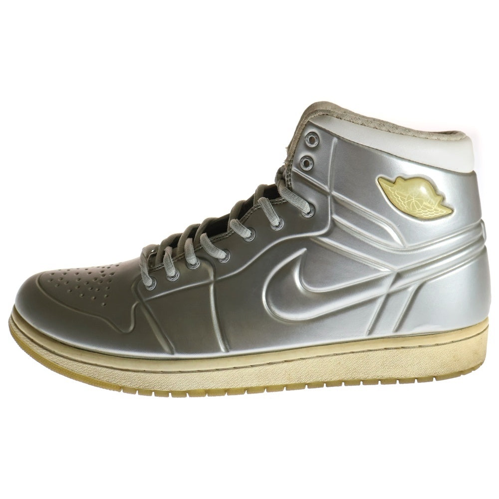 NIKE(ナイキ) 【観賞用2010年製】 AIR JORDAN 1 Anodized エアジョーダン1 ハイ アルマイト ハイカットスニーカー シルバー US11/29cm 414823-001