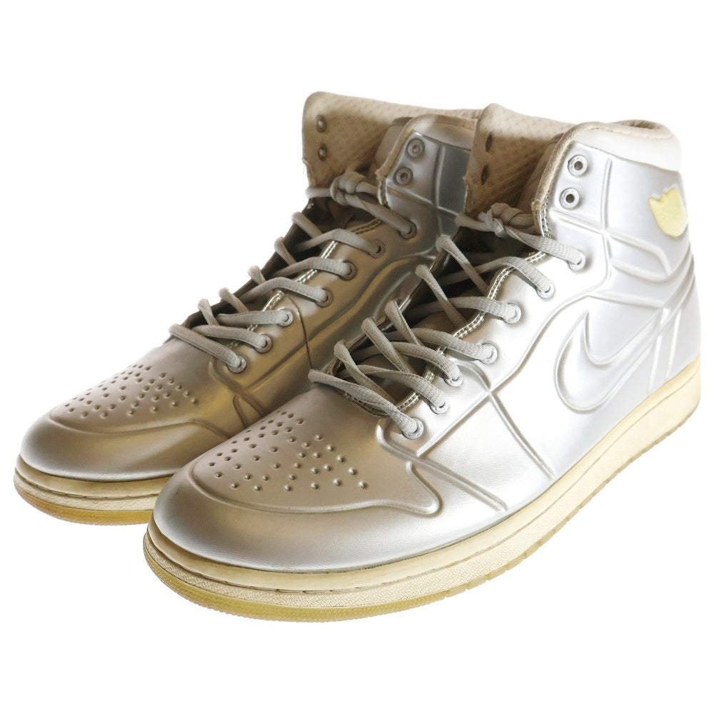 NIKE(ナイキ) 【観賞用2010年製】 AIR JORDAN 1 Anodized エアジョーダン1 ハイ アルマイト ハイカットスニーカー シルバー US11/29cm 414823-001