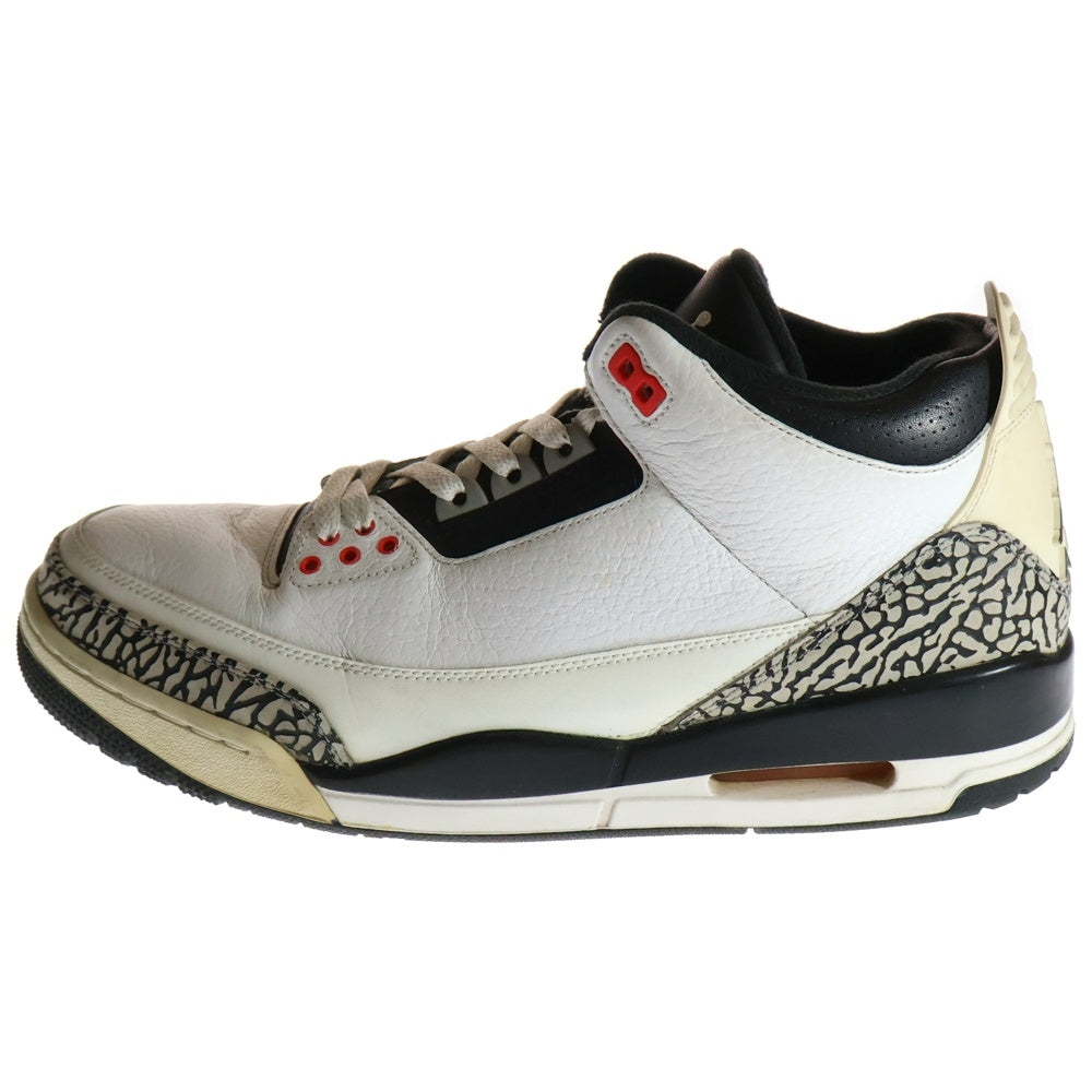 NIKE(ナイキ) 【観賞用2013年製】 AIR JORDAN 3 RETRO INFRARED 23 エアジョーダン3 レトロ インフラレッド ハイカットスニーカー ホワイト US12/30cm 136064-123