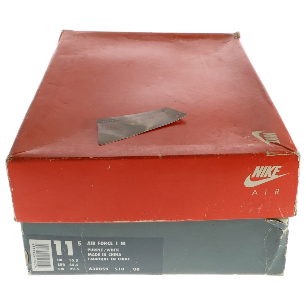 NIKE(ナイキ) 【観賞用1992年製】 AIR FORCE 1 HI エアフォース 1 ハイカットスニーカーシューズ パープルUS11.5/29.5cm 630059-510