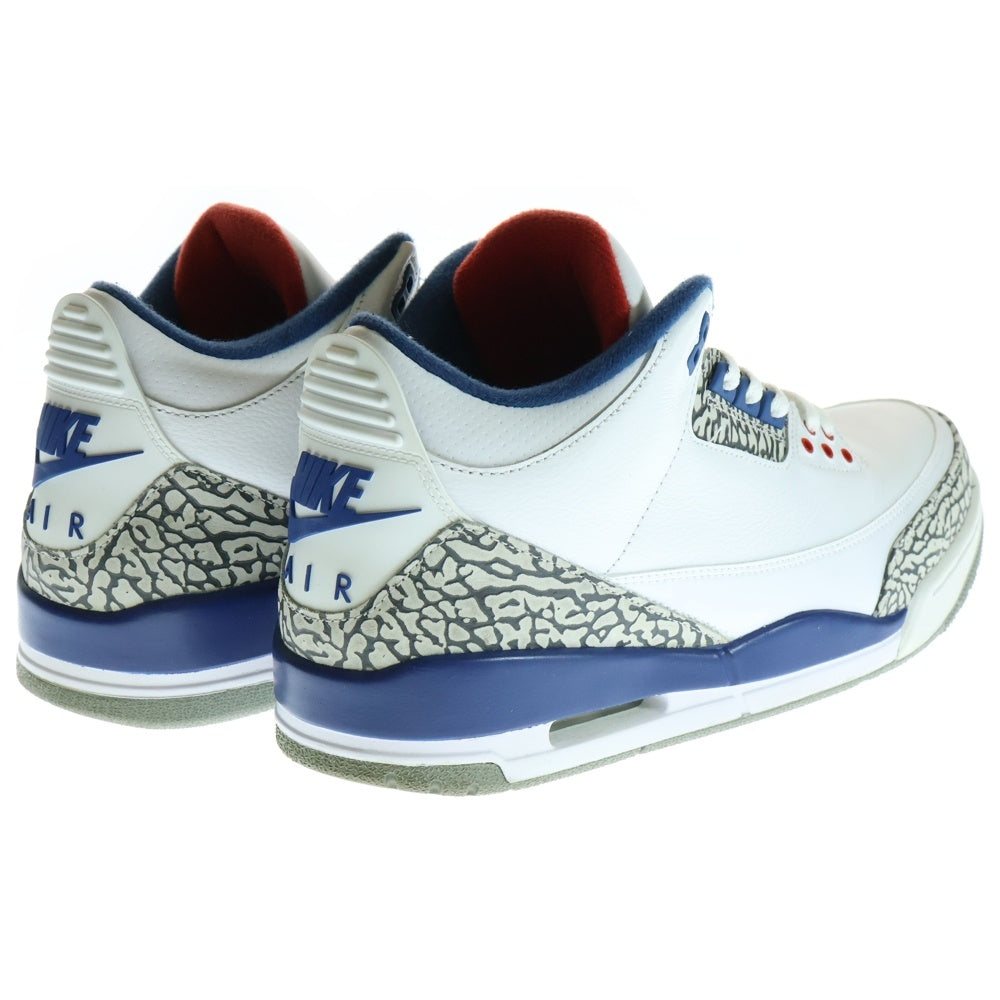 NIKE(ナイキ) AIR JORDAN 3 RETRO TRUE BLUE エアジョーダン3 レトロ トゥルー ブルー ハイカットスニーカー ホワイト/ブルー US11/29cm 854262-106