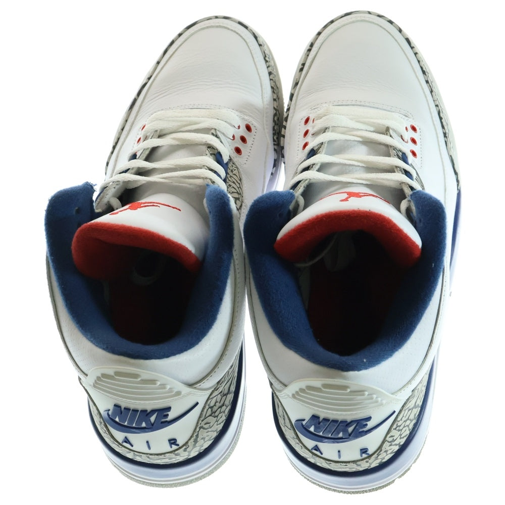 NIKE(ナイキ) AIR JORDAN 3 RETRO TRUE BLUE エアジョーダン3 レトロ トゥルー ブルー ハイカットスニーカー ホワイト/ブルー US11/29cm 854262-106