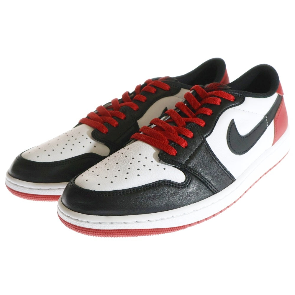 NIKE(ナイキ) AIR JORDAN 1 RETRO LOW OG BLACK TOE エアジョーダン1 ブラックトゥ レースアップ ローカットスニーカー ホワイト/ブラック/レッド US12/30cm CZ0790-106